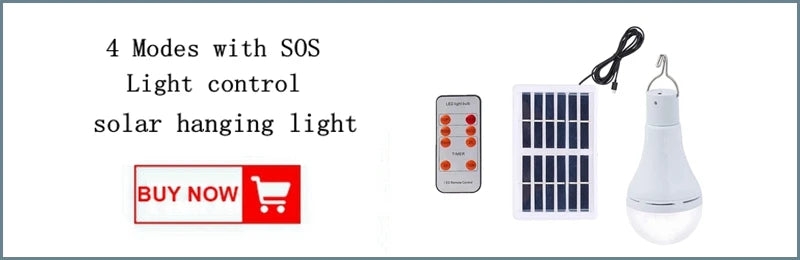 Solar Light, Solar-powered hanging light with SOS mode for emergencies