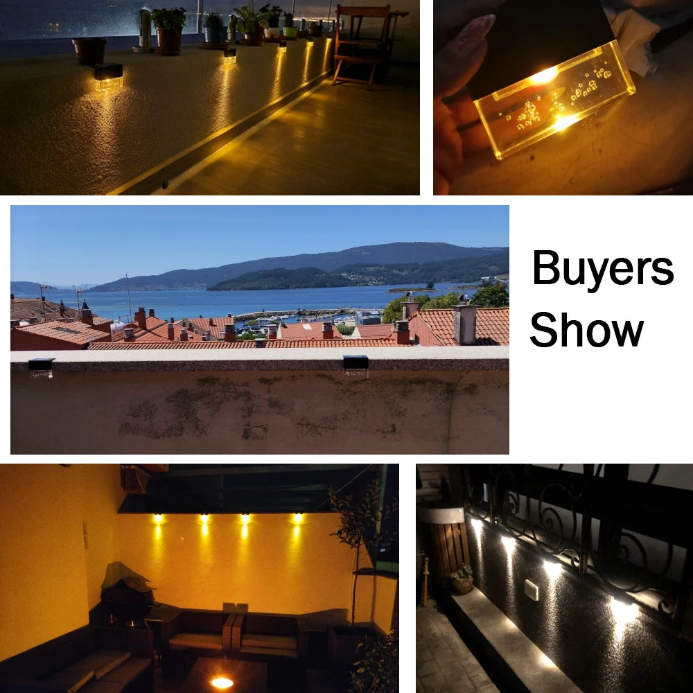 Solar LED Light, Waterproof solar light for outdoor stairs, pathways, and courtyards, perfect for garden decor.