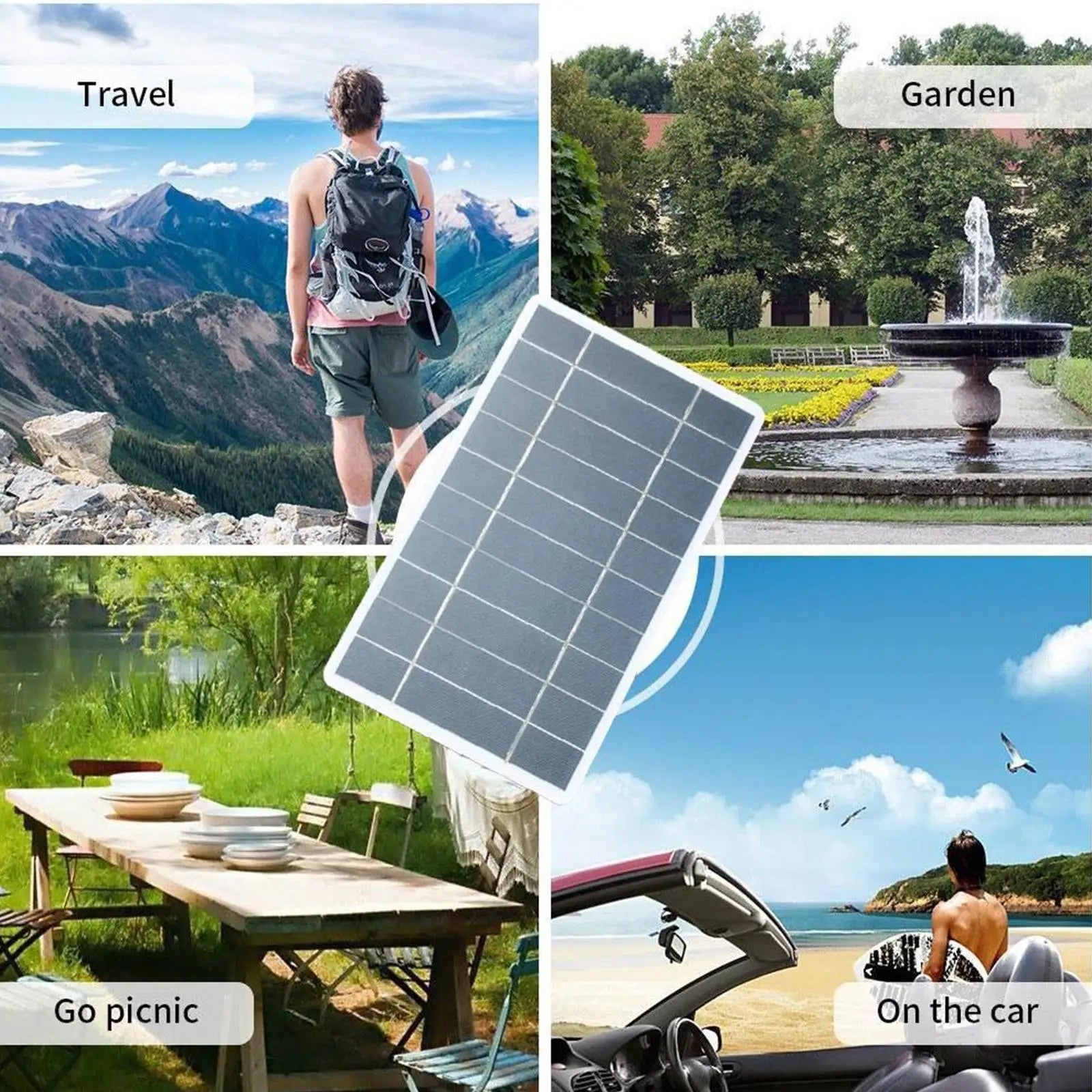 USB Solar Panel, Portable solar charger for outdoor use, charging your phone on-the-go