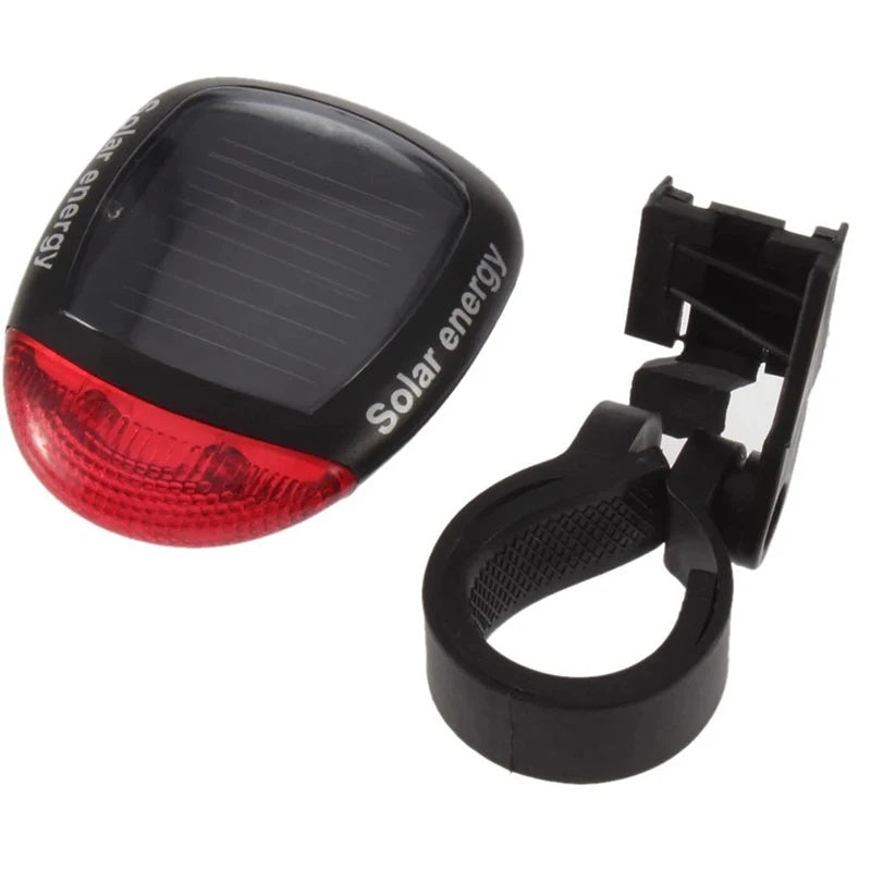 Bicycle 2 LED Taillight, Waterproof bicycle taillight powered by solar energy, compact and lightweight with two LED lamp beads.
