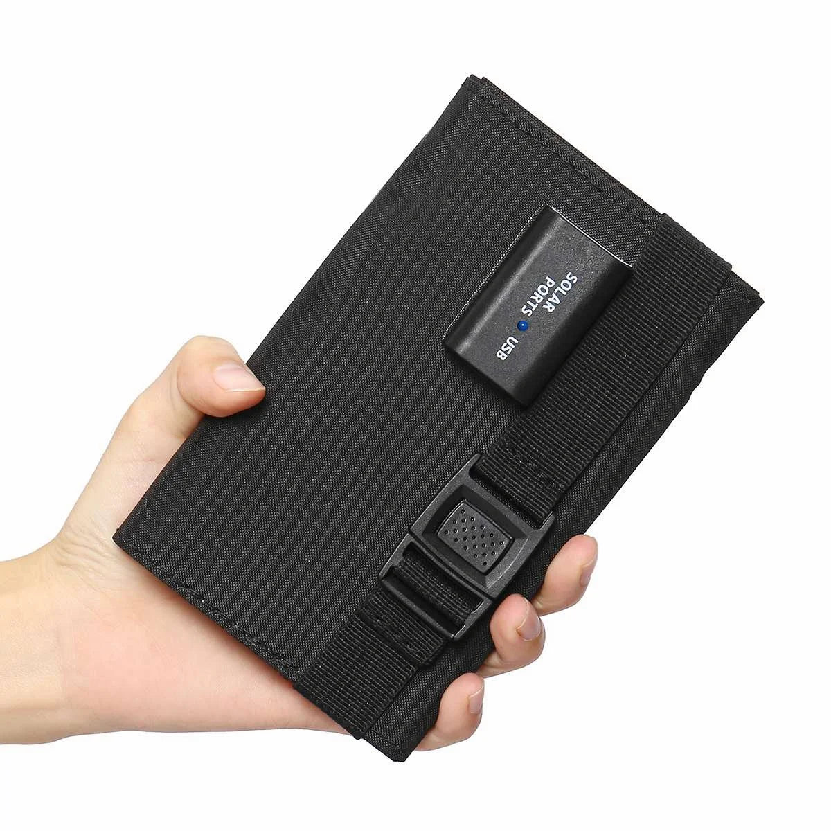 160W Foldable Solar Panel, Portable foldable solar panel charger for outdoor use, charging devices via USB.