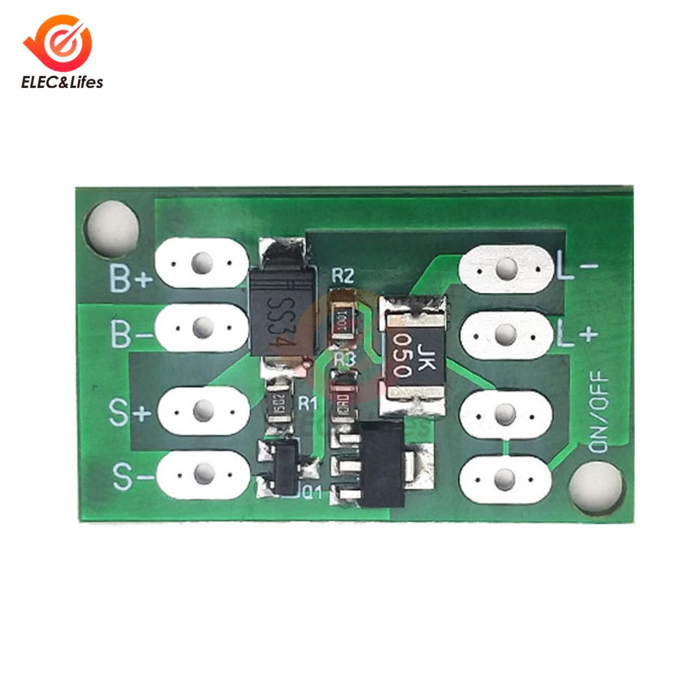 Automatic on/off switch controls solar charger's operation.