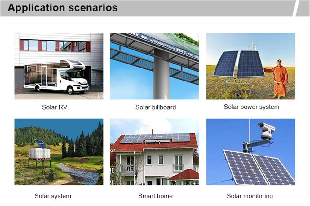 Upgraded 10A 20A 30A Solar Controller, Solar-powered controller for RVs, billboards, and smart homes, regulating charging and monitoring.