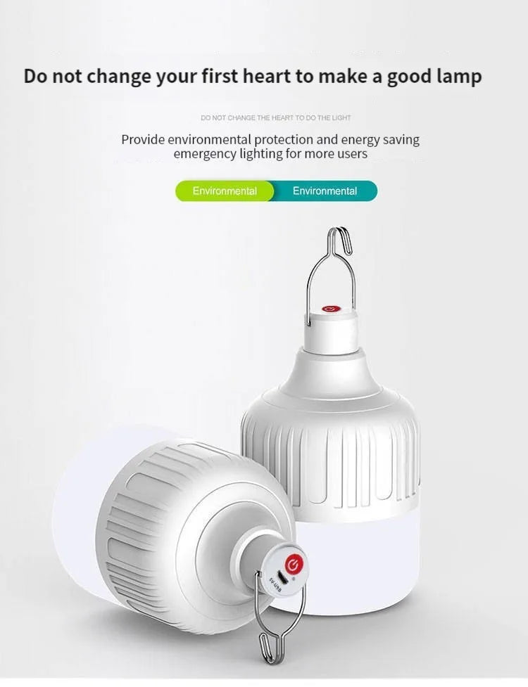 USB Rechargeable LED Emergency Light, Eco-friendly emergency lamp with sustainable energy efficiency for multi-user reliability.