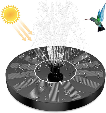 1.5W Solar Fountain Pump -  with 6 nozzles Solar Bird Bath Fountain, Water Pump Floating Fountains Suitable for Ponds