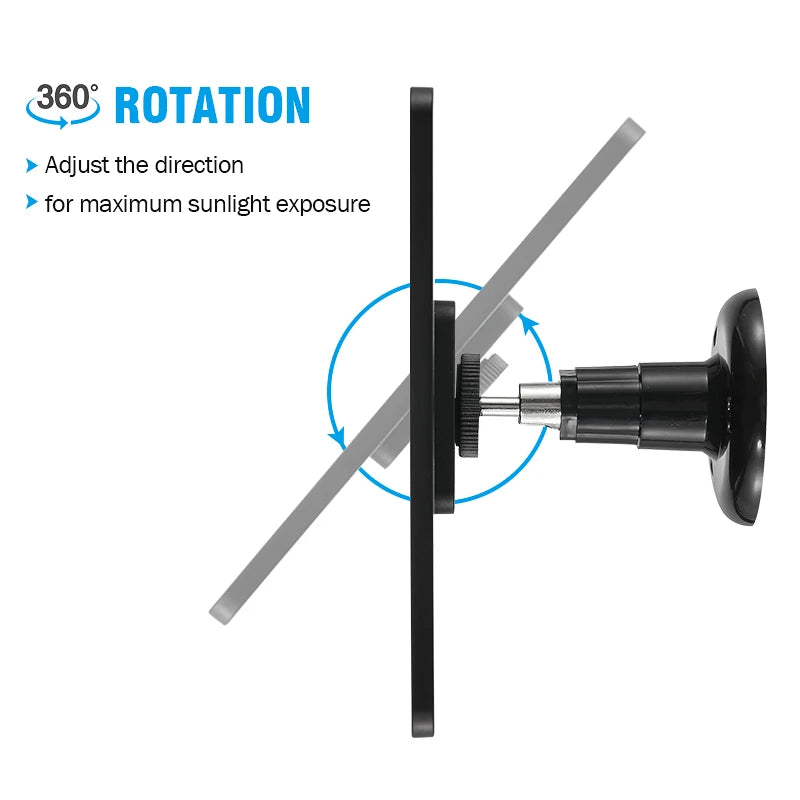 Solar Panel, Rotate freely to optimize sun exposure