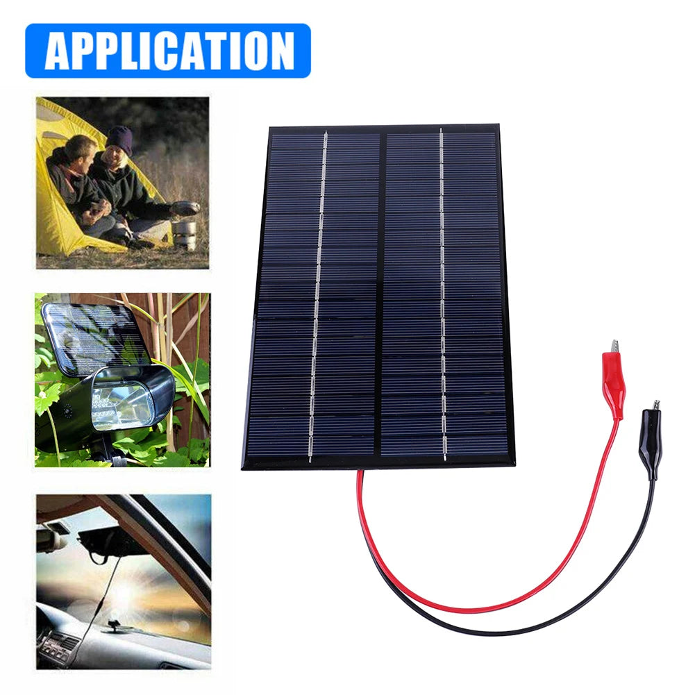 Waterproof Solar Panel, Solar cells specifications: 18V, 0-230mA, 120g; not suitable for charging mobile phones.