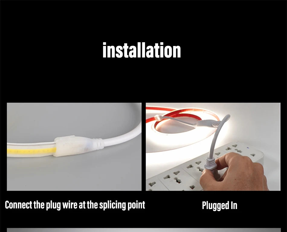 Connect the plug wire at the designated splicing point for easy installation.