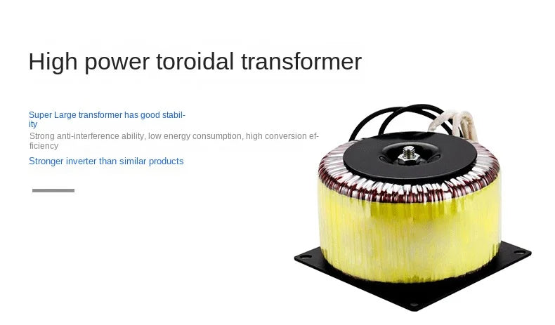 Solar Inverter, Inverter with toroidal transformer, reducing interference, stabilizing power, and minimizing energy consumption.