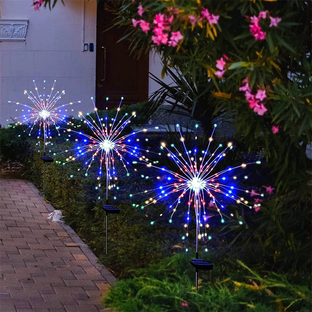 Solar Firework Light, Garden and outdoor decor for various spaces
