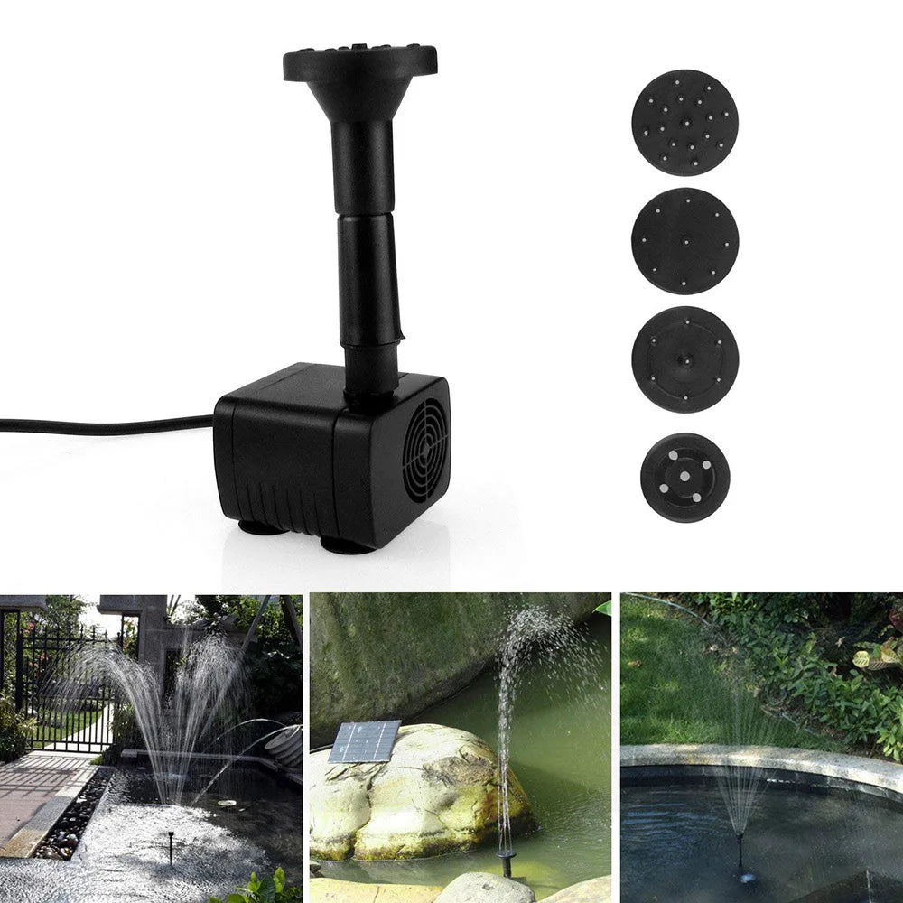 1.4W Mini Solar Fountain, Solar-powered decorative fountain kit brings mesmerizing water displays to life with sun's energy.