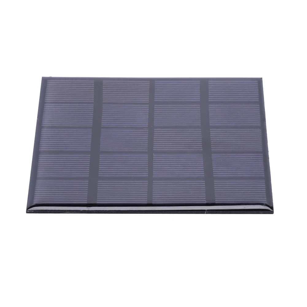 Small solar panel, 5V, 0-240mA, 40g, 100x100x3mm.