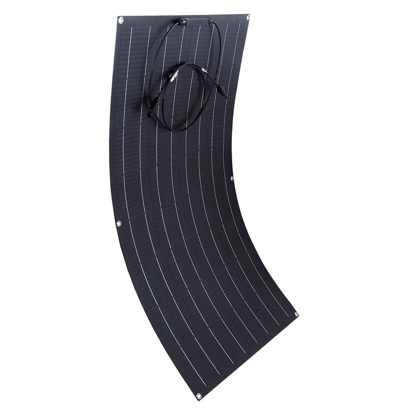 300W ETFE Semi-flexible 18V Solar Panel, Features monocrystalline cells for efficient energy conversion, generating reliable power.