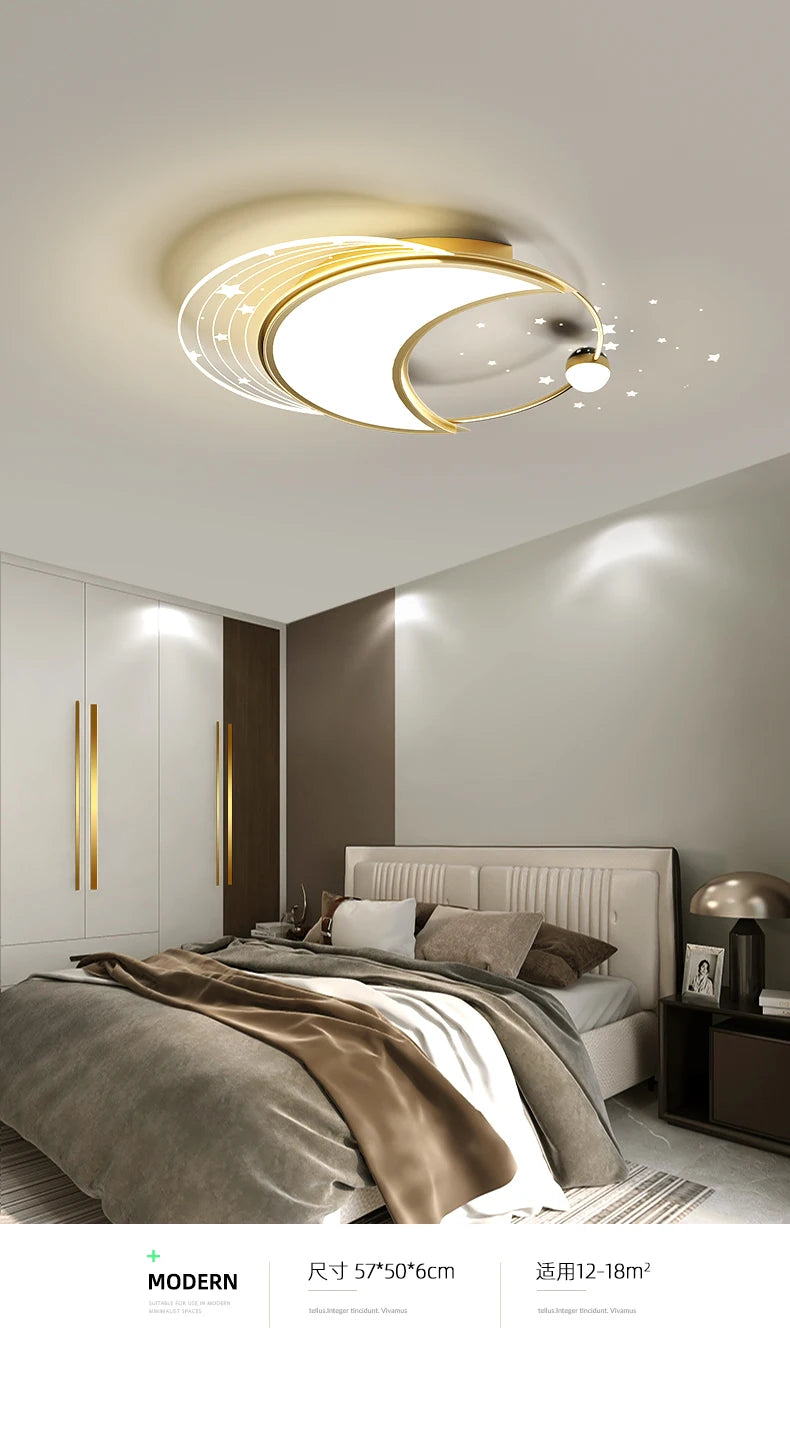 star ring LED Iron Modern Chandelier Light, Adjustable brightness modern star-shaped LED chandelier with warm white light, suitable for bedrooms, living rooms, or kitchens.