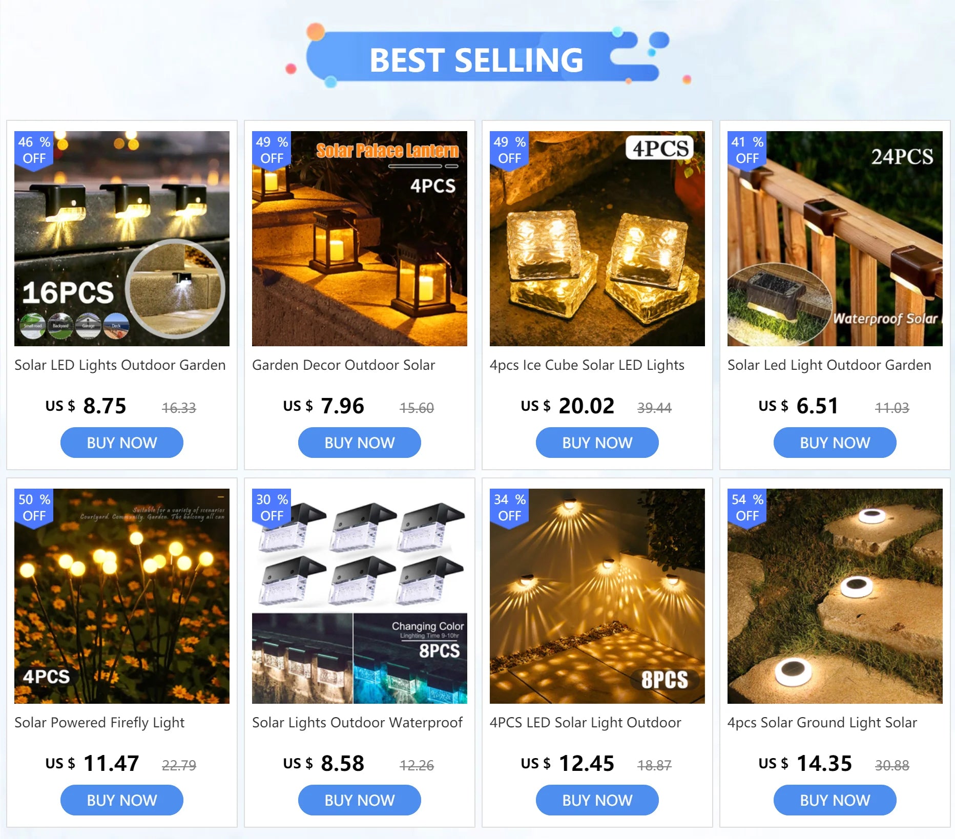 4pcs Solar LED Light, Solar-powered LED lights for outdoor decor, ideal for lawn lamps, pathways, and gardens.