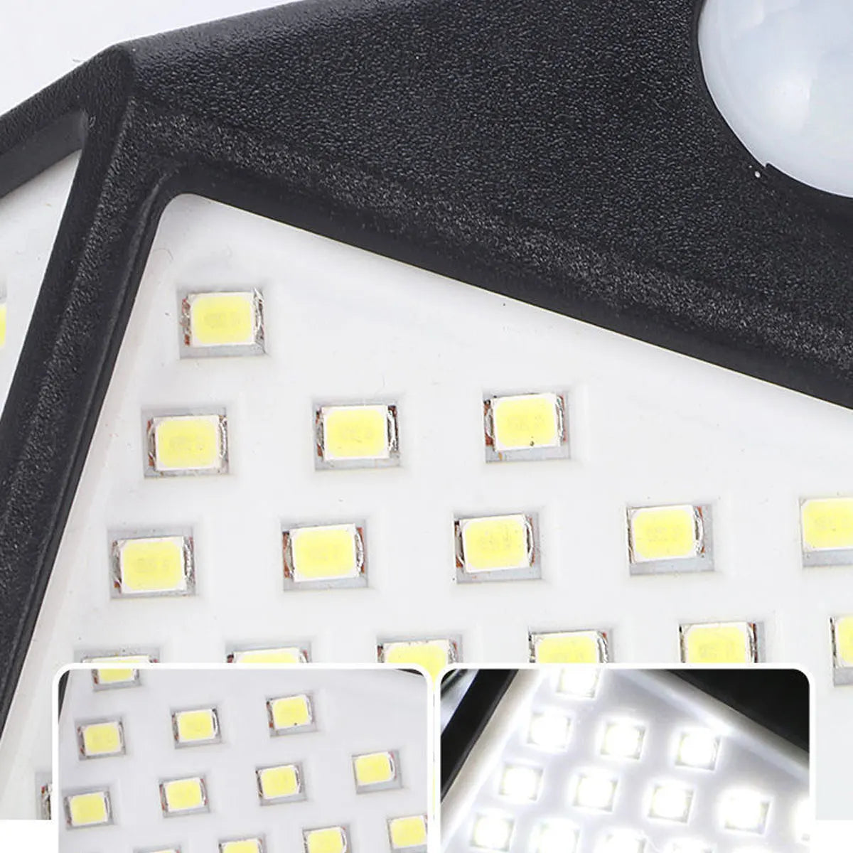 Solar-powered LED light with IP65 protection, 3-year warranty, and certifications from CE, EMC, LVD, and ROHS.