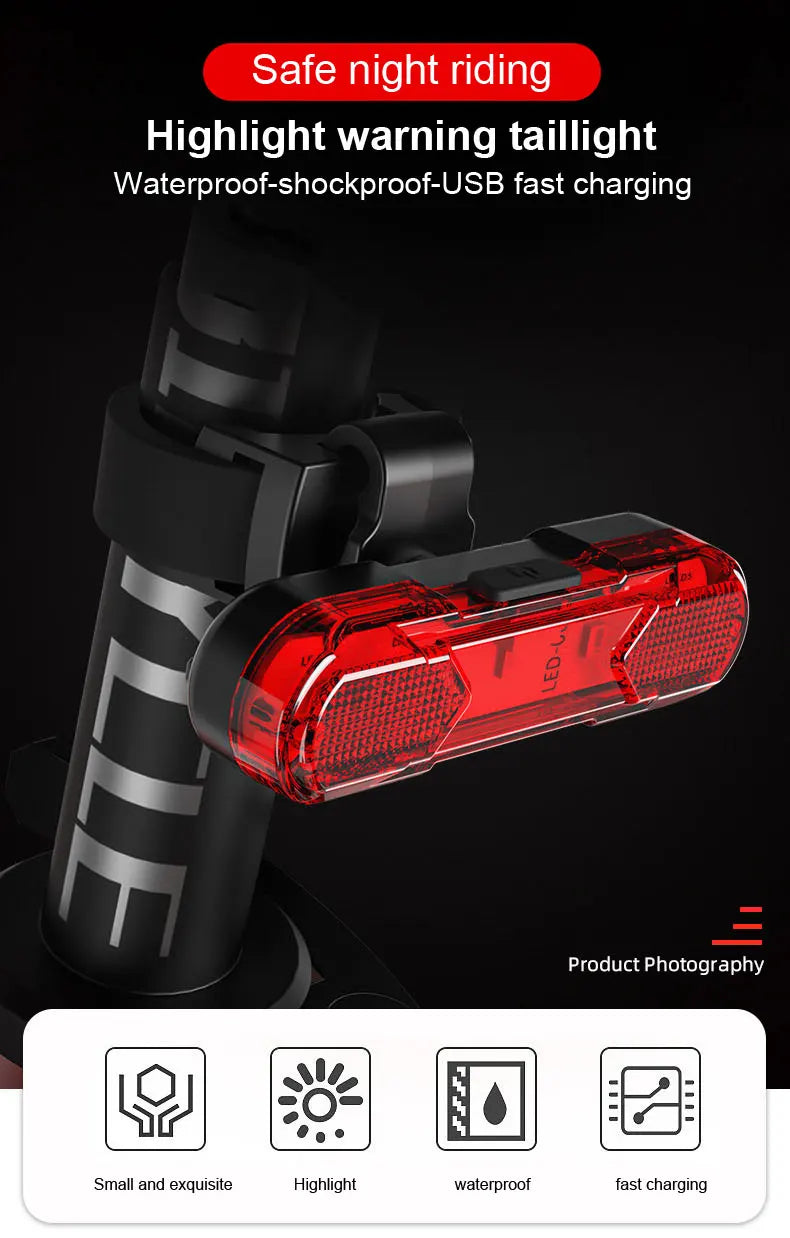 X-TIGER QD-1301 Front Light, Night riding safety light with waterproof and shockproof design for enhanced visibility and warning.