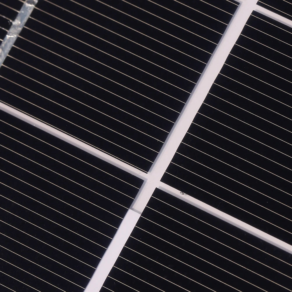 Portable solar charger for smartphones and devices, with 3W output and USB port.