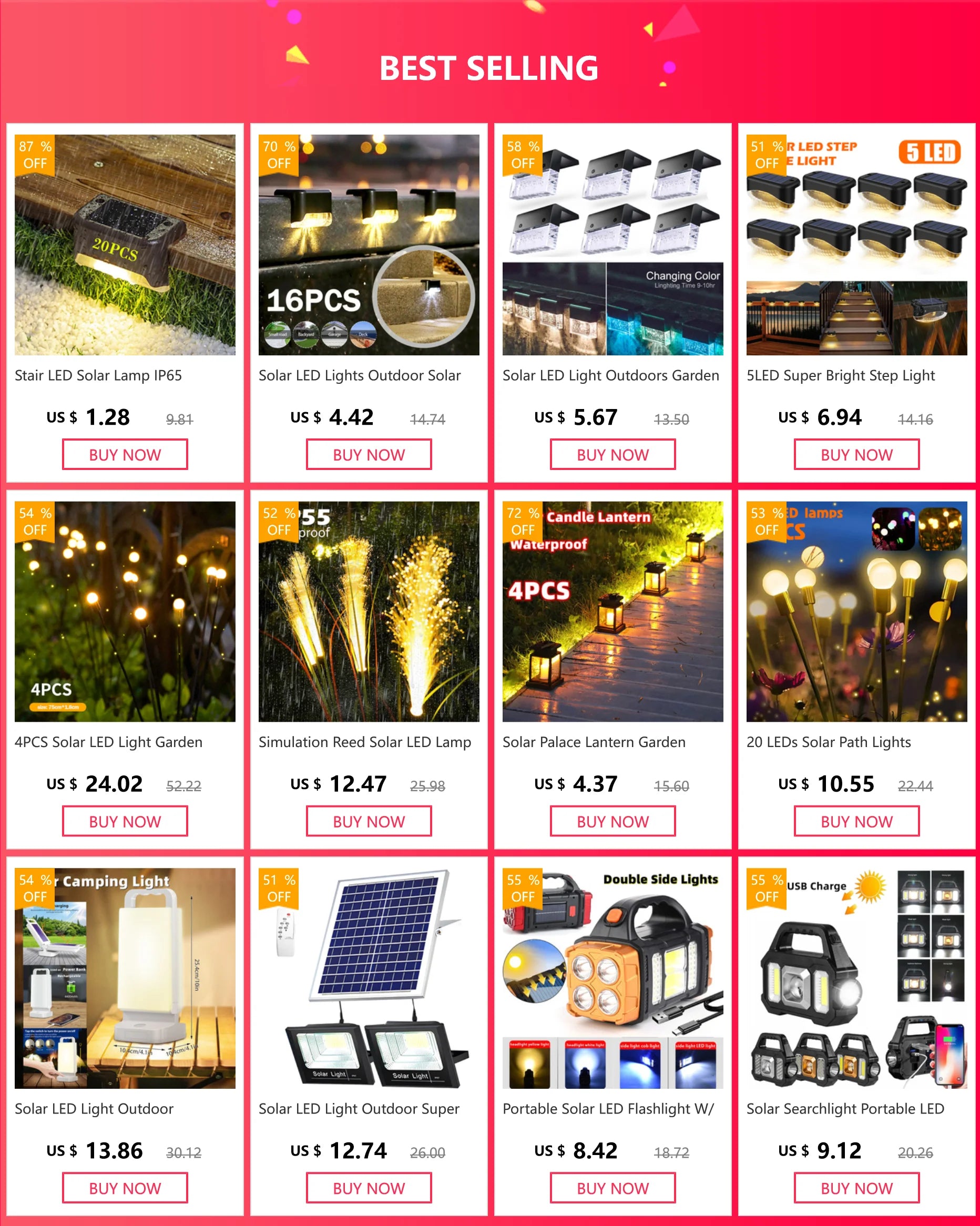 Solar LED Light, Robust design for withstanding harsh weather, perfect for outdoor use.