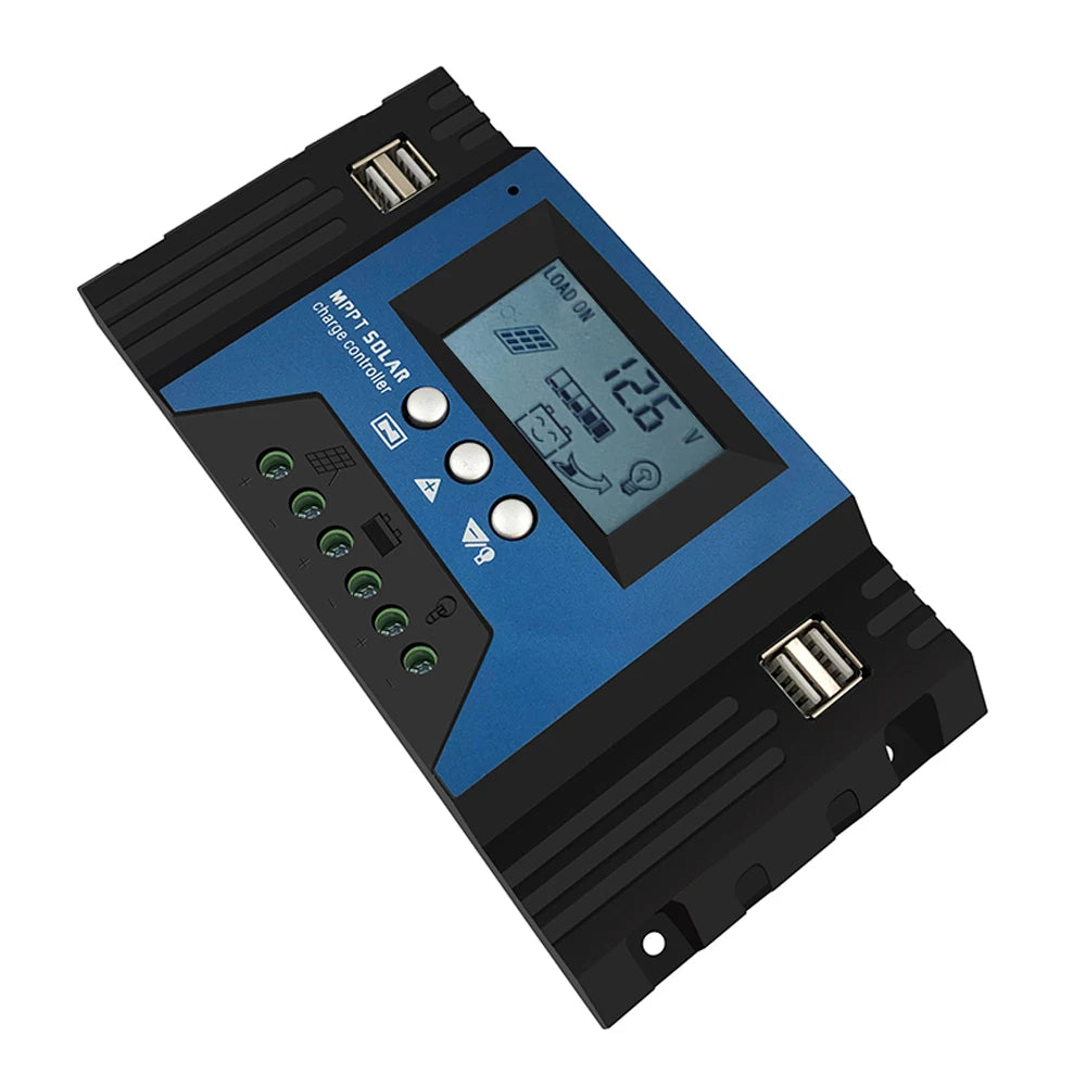 30A/40A/50A/60A/100A MPPT Solar Charge Controller, Works with various batteries: 12V/24V lead-acid, lithium, and lithium-iron phosphate.