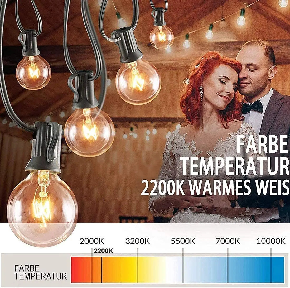 25FT Fairy String Light, Color temperature options: warm, soft, bright, cool, and daylight white light settings.