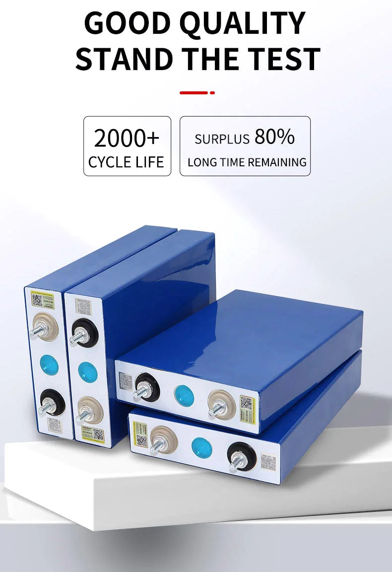 1pcs Liitokala 3.2V 105Ah LiFePO4 battery, Enduring performance with over 2,000 cycles, maintaining 80% capacity for reliable use over many years.