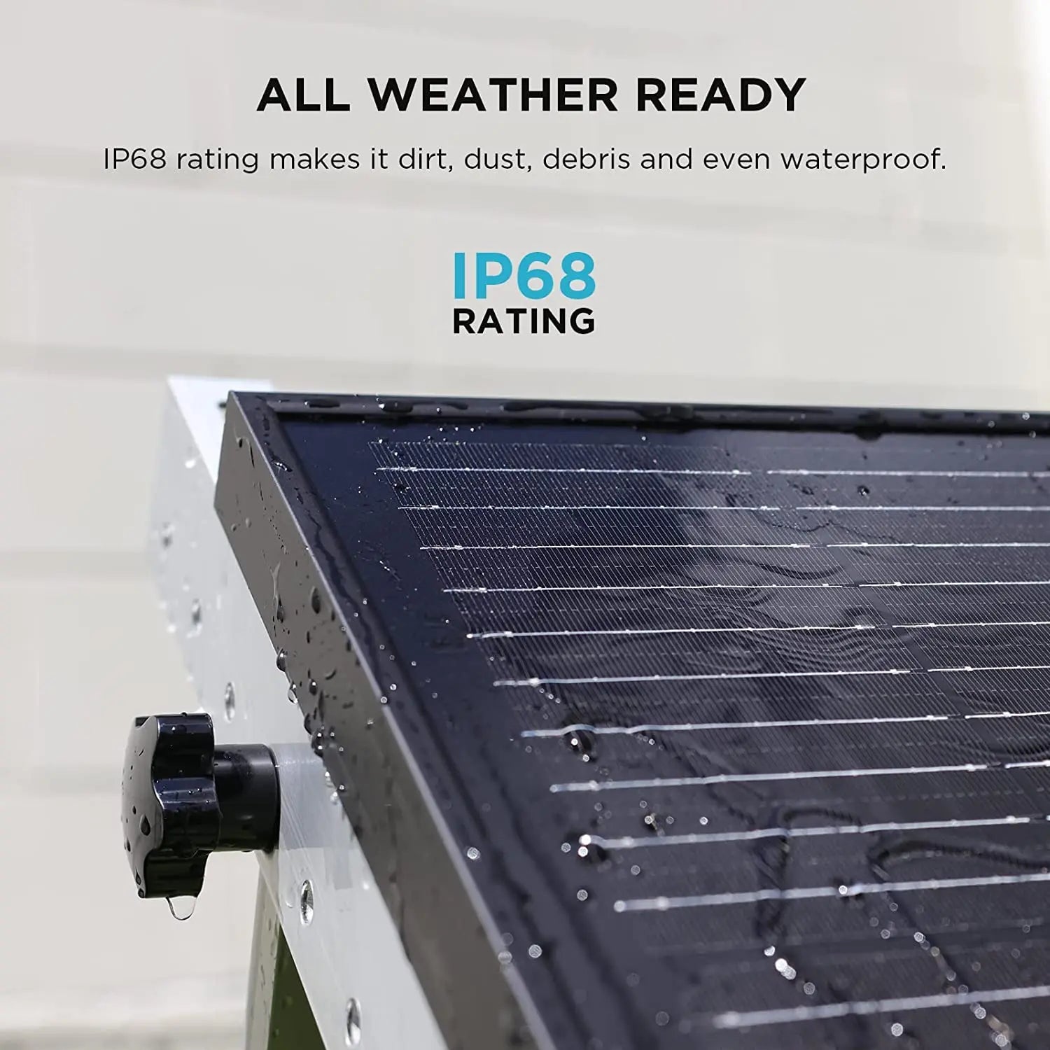 EcoFlow 2PCS 100W Rigid Solar Panel, Durable solar panel resistant to dust and water with IP68 rating.