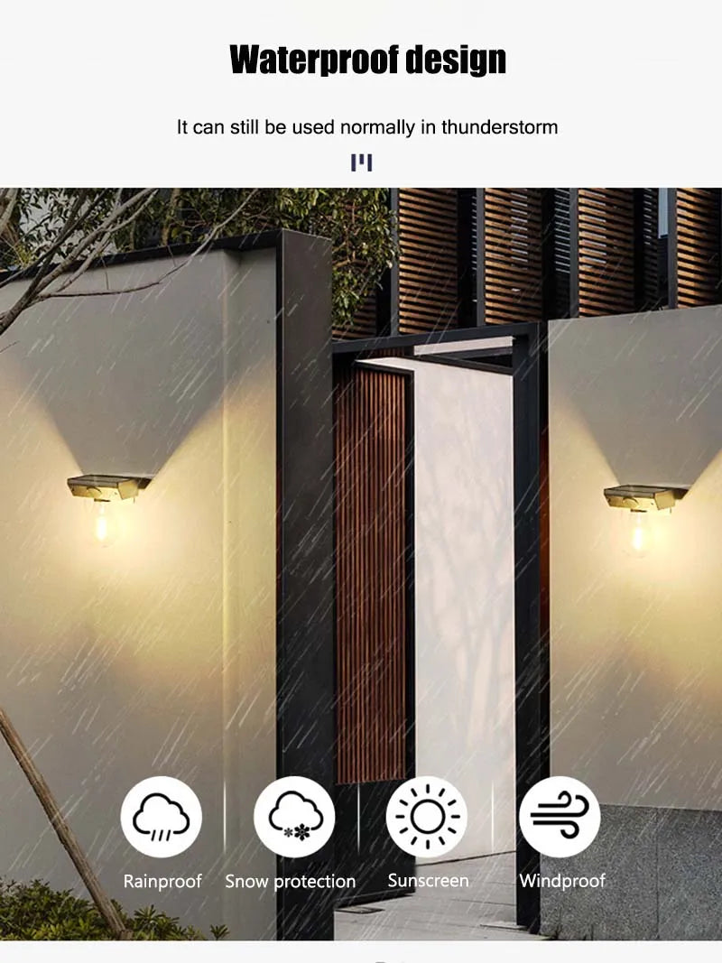 Solar Light, Durable waterproof design for outdoor use: resistant to rain, snow, sun, and wind.