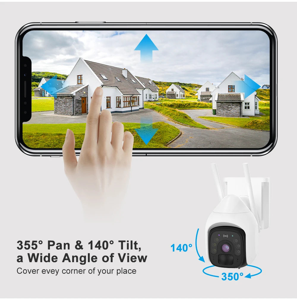 HFWVISION BS9 4G Ptz Camera, Indoor charging via solar panel; 365-day standby with light exposure.