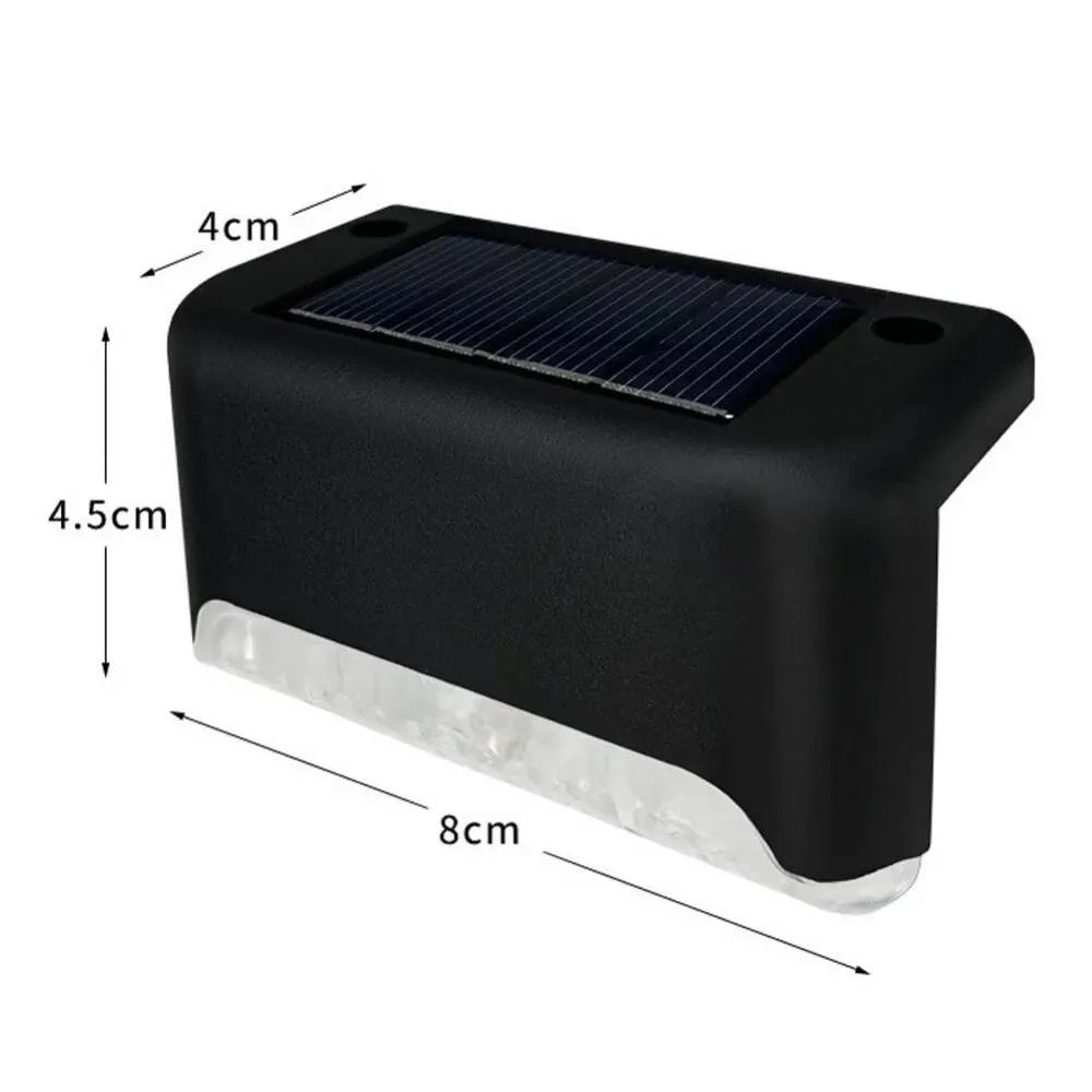 Waterproof Solar Led Light, Solar-powered step light with warm white LED and rechargeable battery.