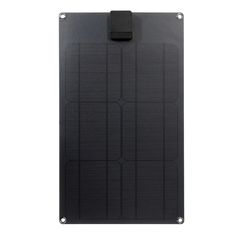 NEW 18V 50W Solar Panel, Portable solar charger for phones and devices with dual ports and fast charging capabilities.