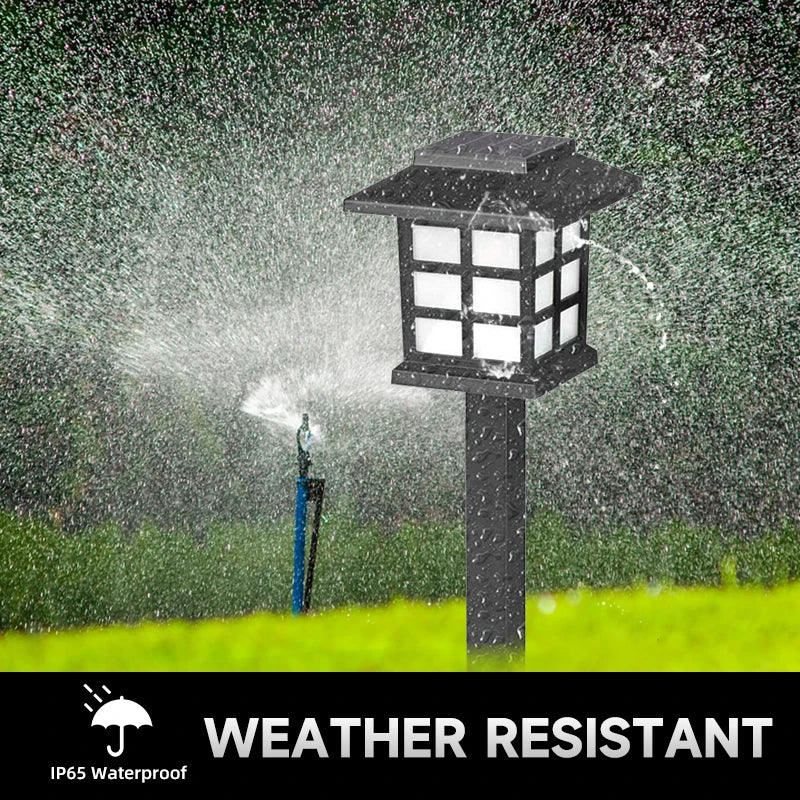 Solar Light, Waterproof with IP66 rating for outdoor use in all weather conditions.