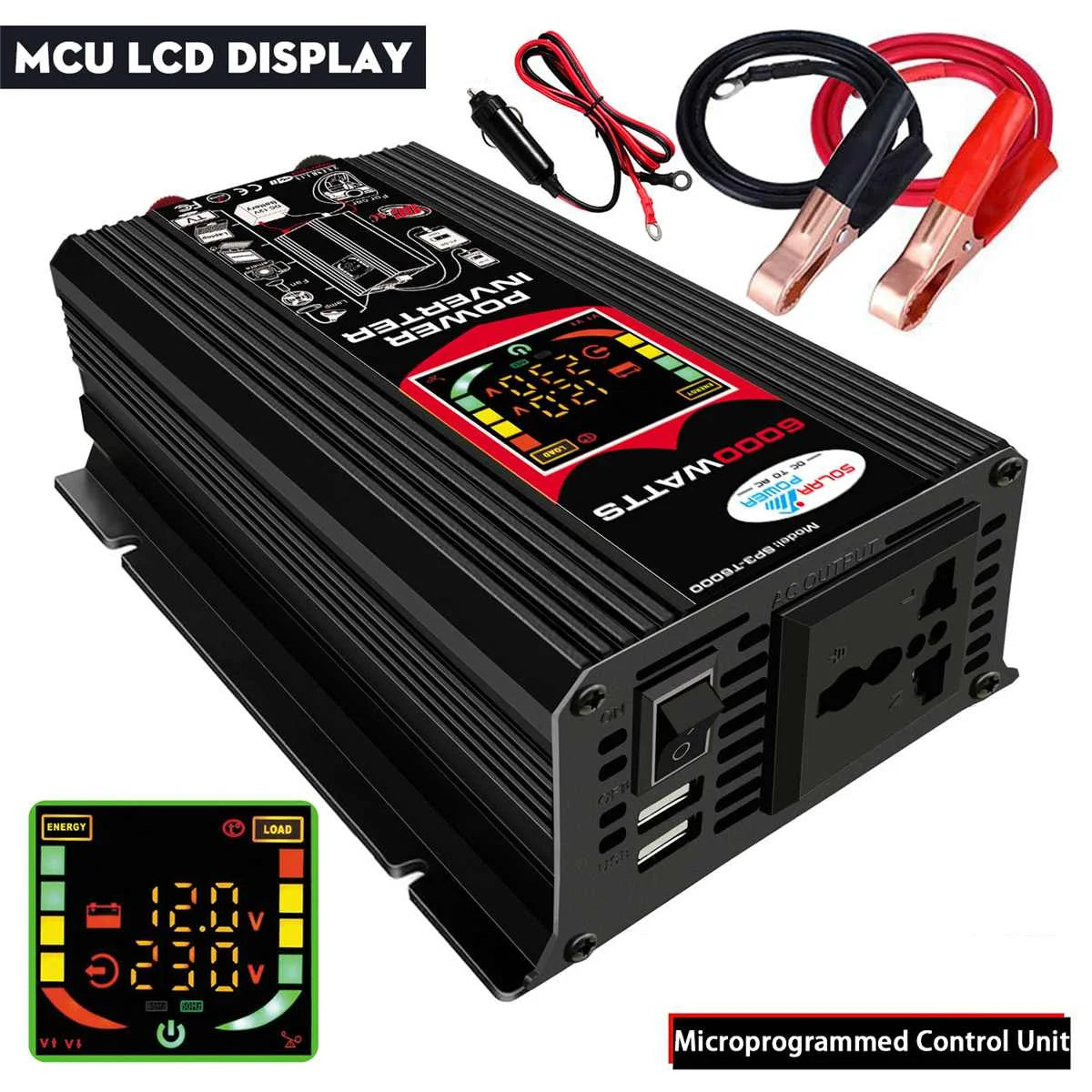 Modified Sine Wave Inverter with LCD Display and advanced features.