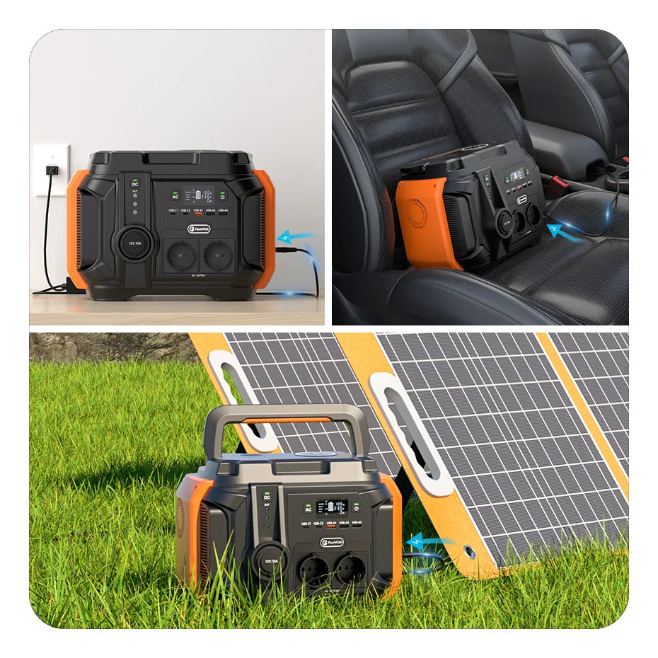 FF Flashfish A601 Solar Generator - 230V 600W Portable Power Station 540WH Battery 150000mAh/3.6V for Home Outdoor Camping Drone EU