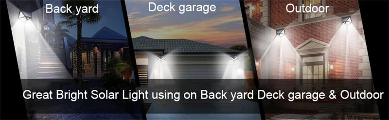 1/2/4/8/10Pack 100 LED Solar Wall Light, Bright solar light for backyard decks, garages, and outdoor spaces.