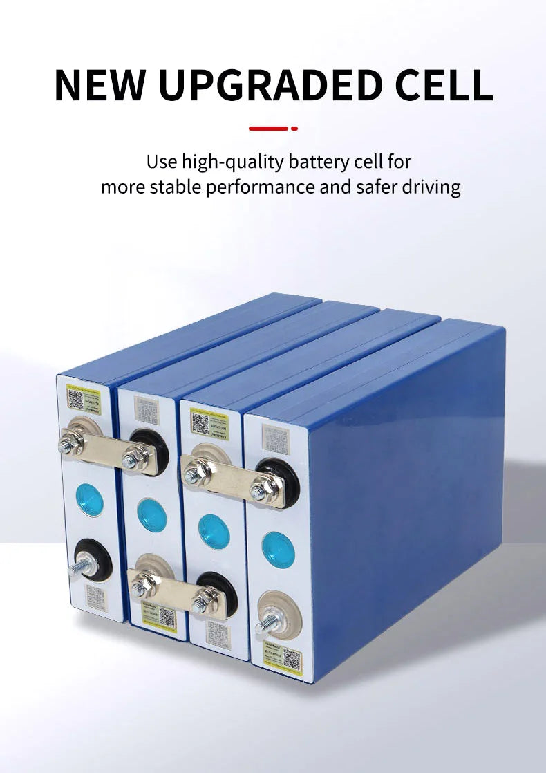 Liitokala 3.2V 105Ah LiFePO4 battery, New upgraded cells provide stable performance and enhanced safety for improved driving experience.