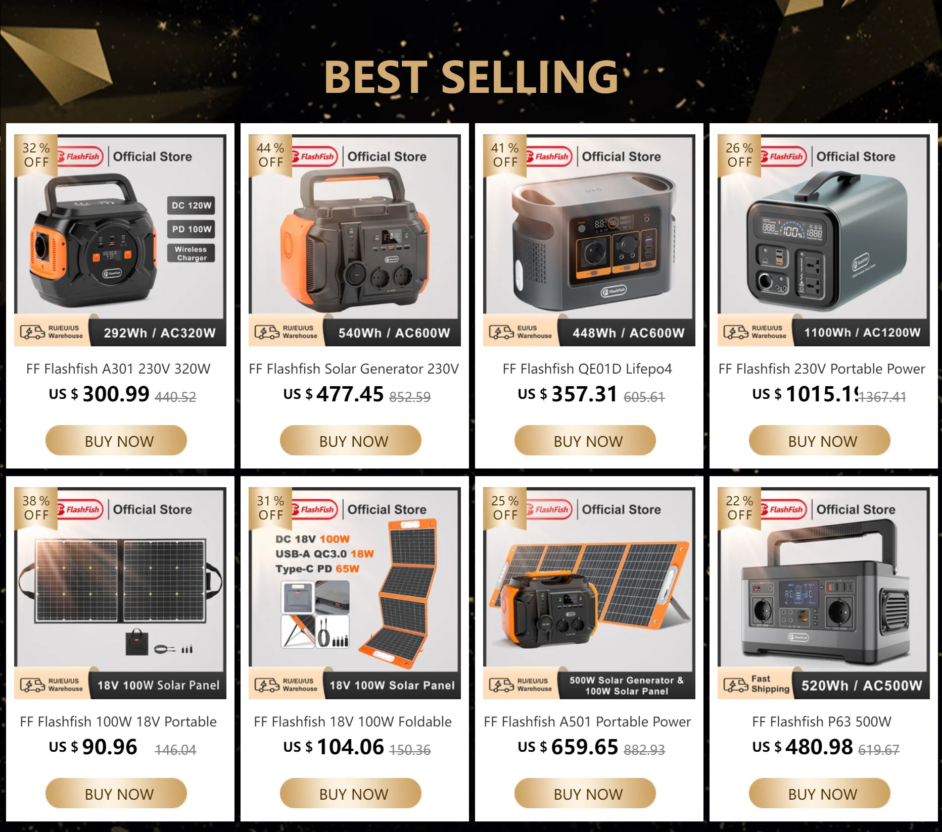 FF Flashfish UA550, Portable power station with 550Wh capacity, perfect for camping, RVing, van life, and outdoor use.