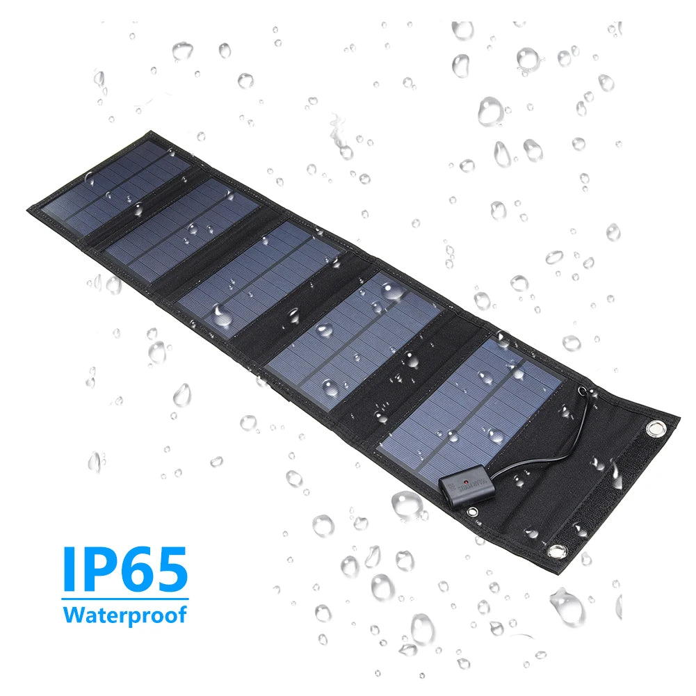 15/20W 5V Solar Panel, Portable solar charger for travel, hiking, and camping to keep devices powered.
