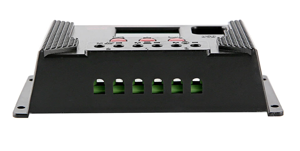 Solar charge/discharge controller with customizable specifications, suitable for auto applications and three battery types.