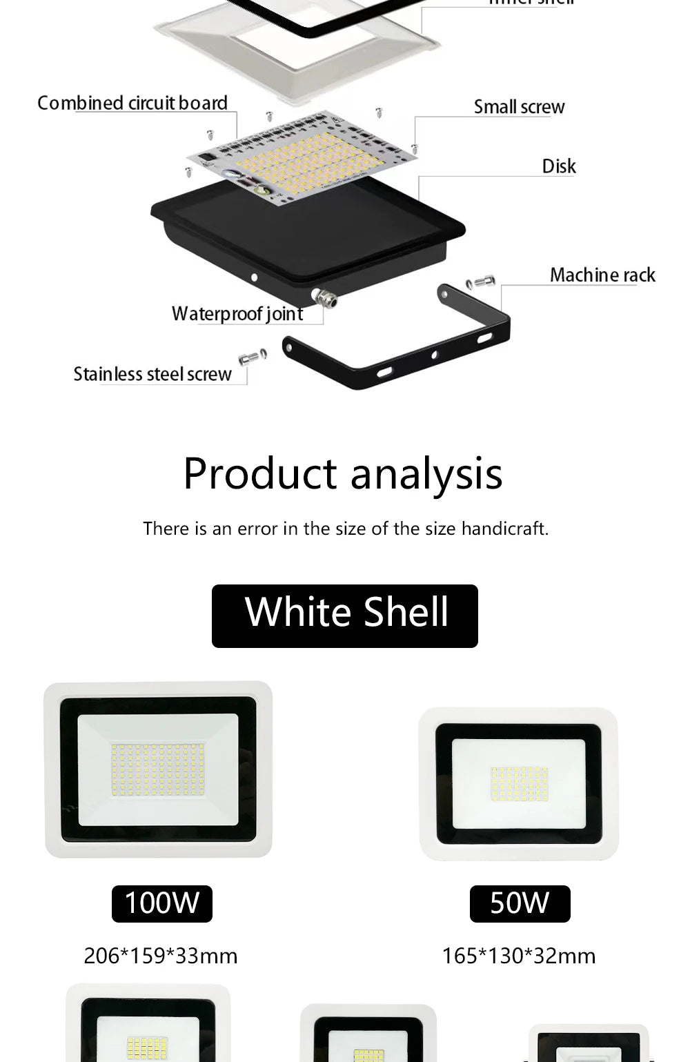 10W 20W 30W 50W 100W LED Flood Light, 10W 20W 30W 50W 100
