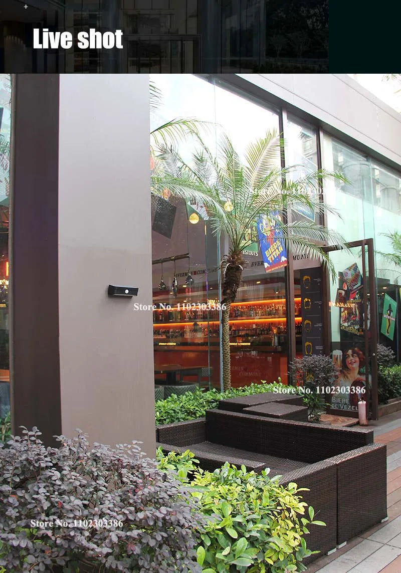 Motion Sensor LED Solar Light, Autonomous solar-powered lantern with human body sensing and micro-light modes charges during the day and lights up at night.