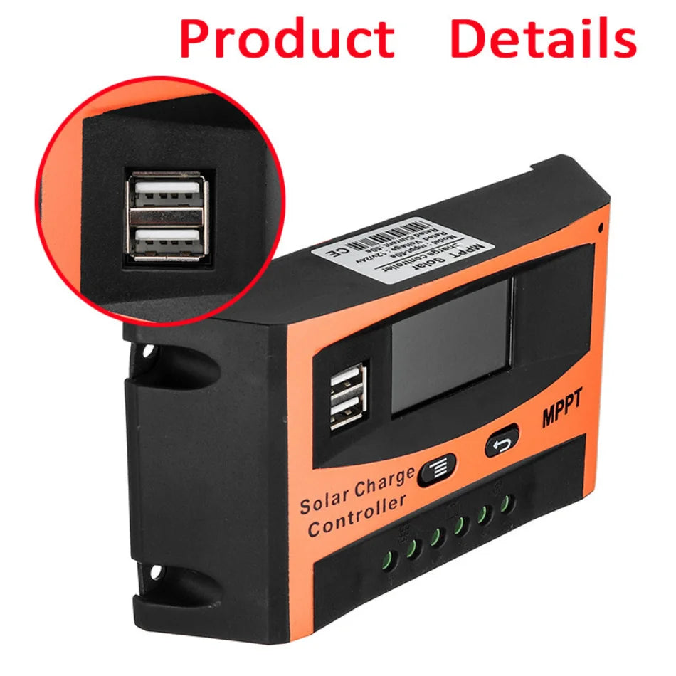 30A/40A/50A/60A MPPT Solar Charge Controller, Solar charger features advanced protection against overcharge, discharge, overload, shorts, and reverse connections for safe and reliable use.