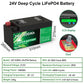 Bateria LiFePO4 24V 300Ah 200Ah 100Ah - 6000 ciclos 25,6V 7680Wh 8S 200A BMS RV Carrinho de golfe Bateria de lítio recarregável sem impostos