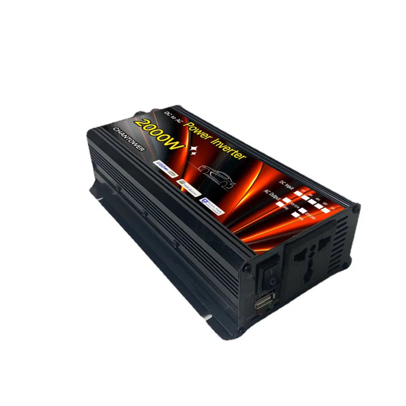 2000W solar inverter with modified sine wave technology for auto power conversion.