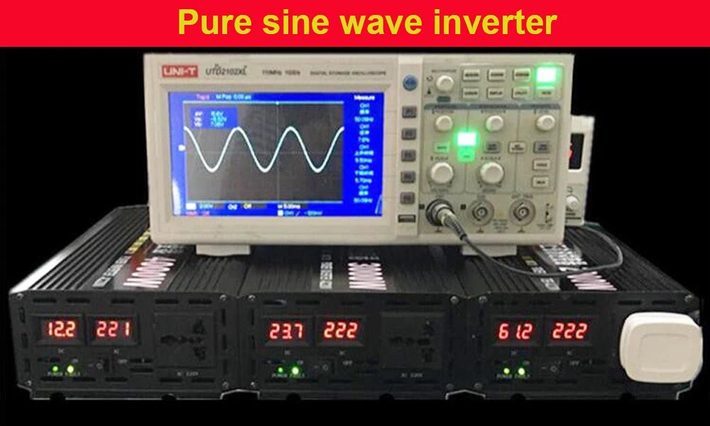 Pure Sine Wave Inverter, Modified sine wave output with same waveform characteristics.