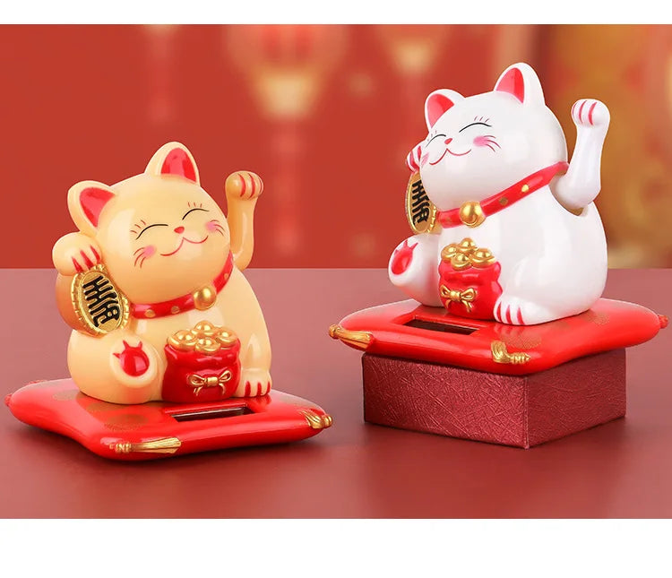 Solar Powered Maneki Neko Lucky Cat, Pursuing happiness and good luck