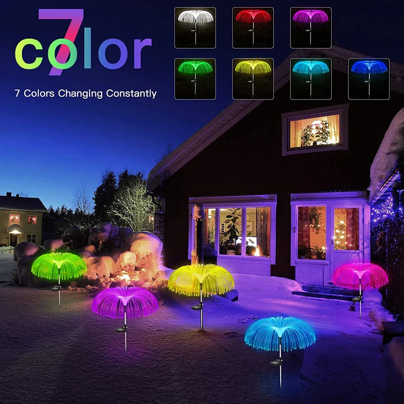 Solar LED Firework Fairy Light, Seven colors change constantly for a mesmerizing display