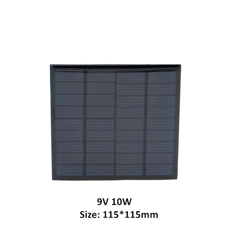 6V 9V 18V Mini Solar Panel, Color variation possible due to lighting/screen differences; image representation may not exactly match actual product appearance.