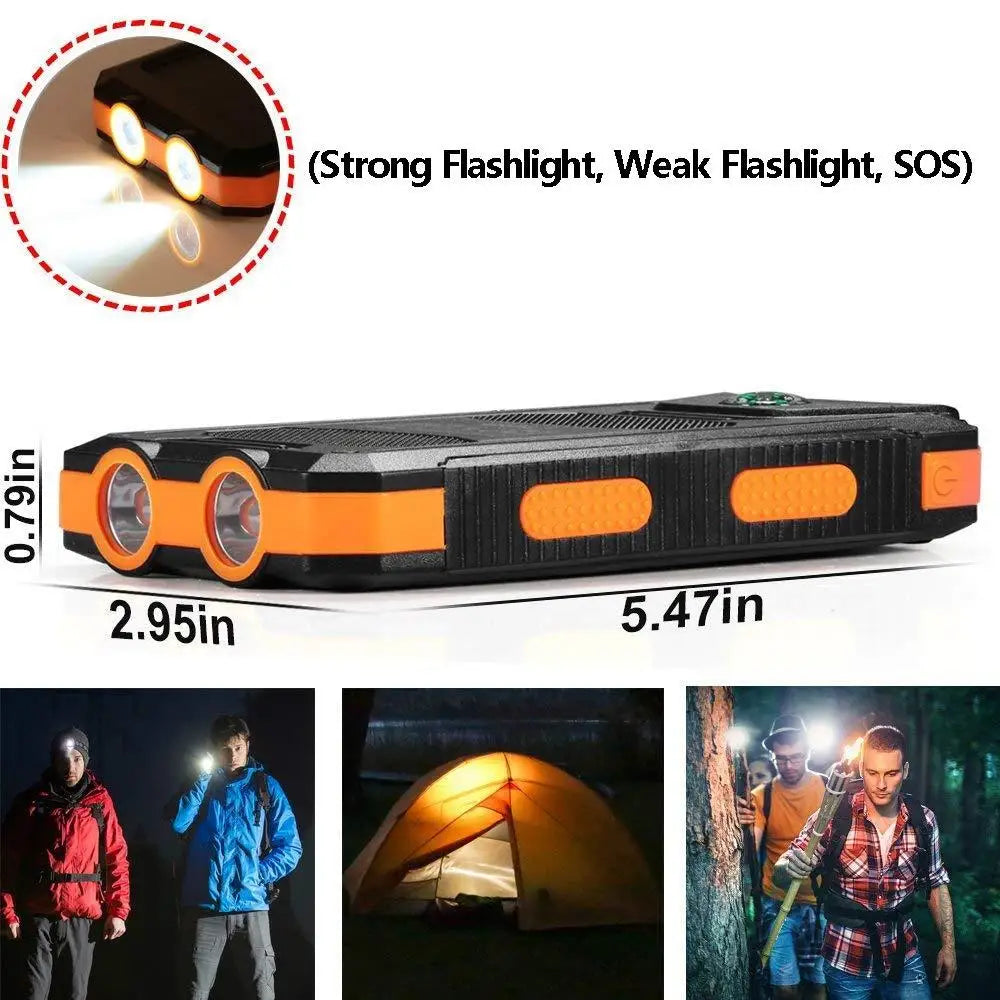 Compact emergency light with three modes: strong flashlight, weak flashlight, and SOS beacon.