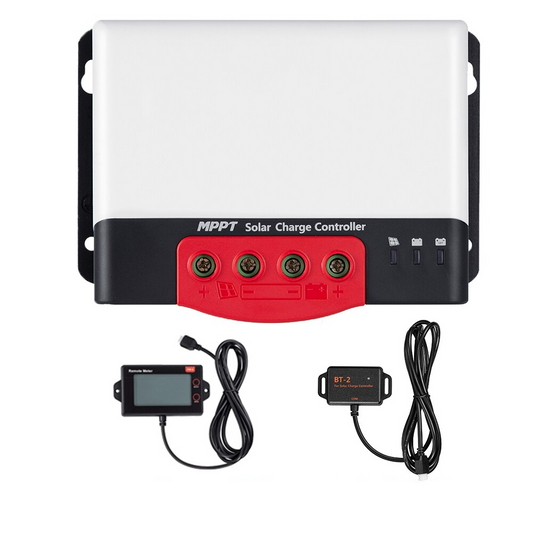 SRNE MPPT Contrôleur de charge solaire 20A ~ 50A Régulateur solaire PV Max 1320W Entrée pour batterie au lithium 12V 24V avec BT-2 RM-6 en option